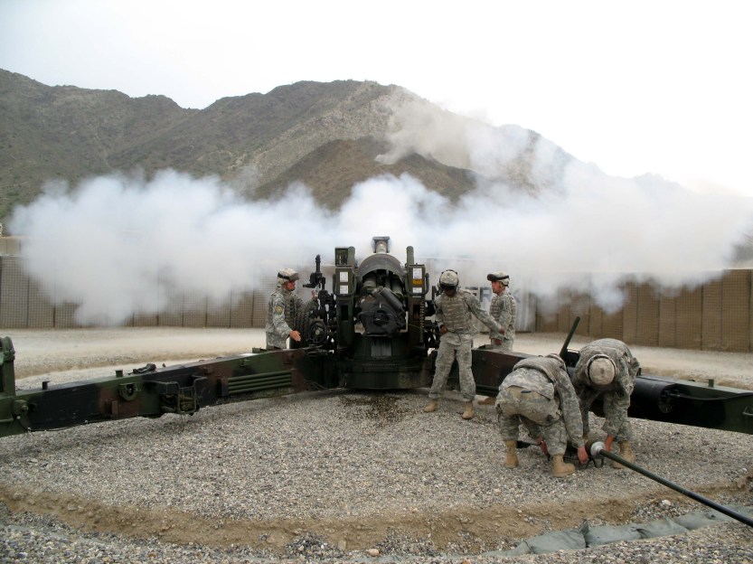 155 mm artillery gun in the direct fire role, Nuristan