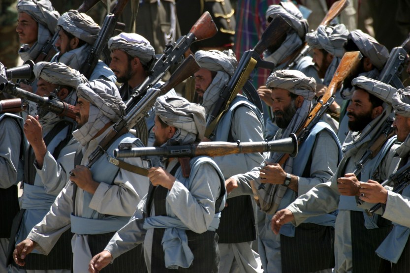Mujahideen on parade