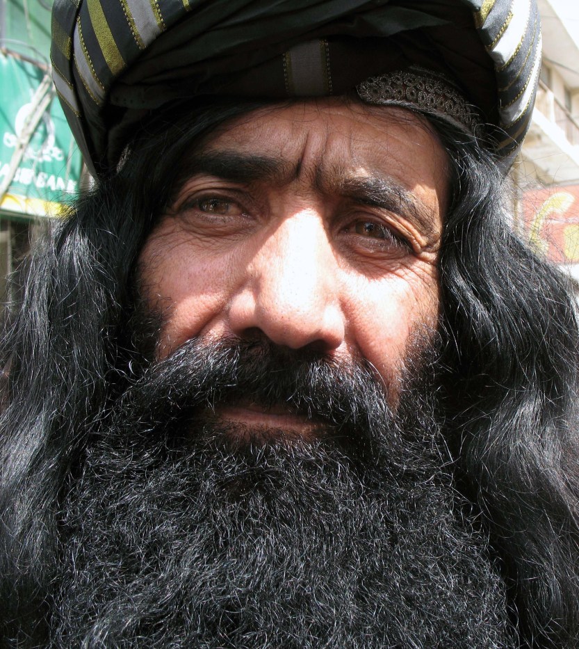 Baluch man in traditional headdress, Quetta, Baluchistan Province, Pakistan