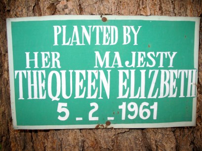 Commemorative plaque, formal gardens, Governor's Residence, Quetta, Pakistan