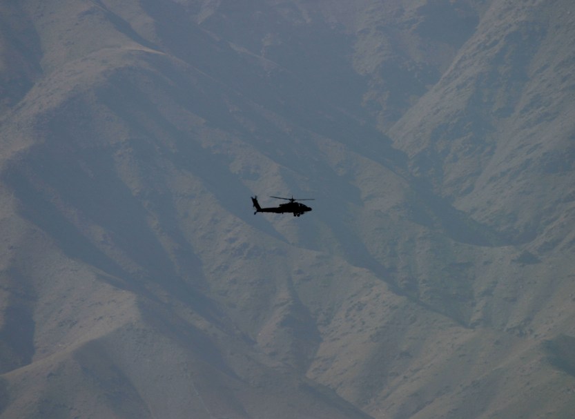 US Apache helicopter, Afghanistan.