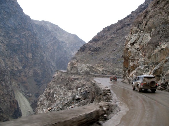 Winding mountain pass to Jalalabad, Afghanistan