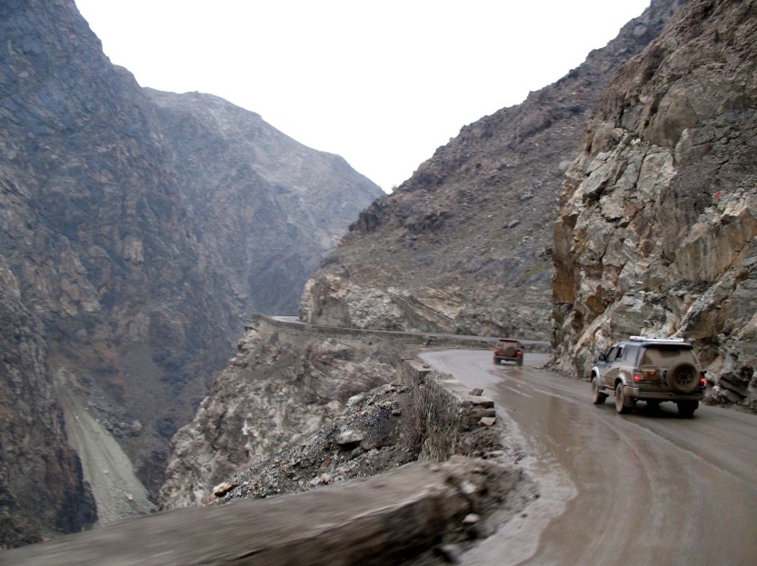 Winding mountain pass to Jalalabad, Afghanistan